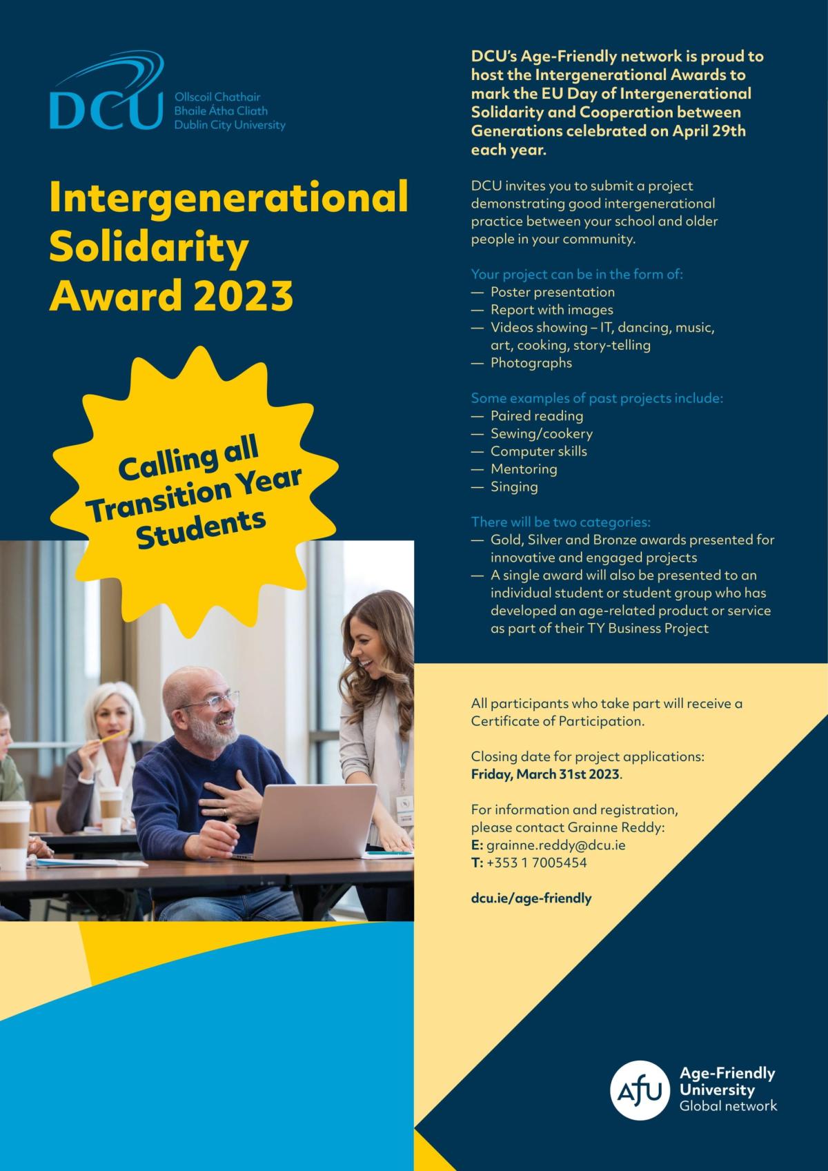 Intergenerational Solidarity Award 2023 Dublin City University